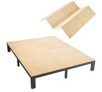 VEVOR Tabla de Cama Plegable, Tamaño de 195 x 178 cm, Soporte para Colchón, con Cintas de Nailon, Material de Madera Contrachapada, Protección de Bordes Redondeados, Somier Plegable para Camas Sofás