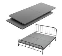 VEVOR Tablero de Litera de Cama de Tamaño King 2000 x 1880 mm, Listones de 38 mm con Tela Oxford 200D, Soporte de Colchón de Madera para Cama de Tamaño King, Fácil Montaje, 4 Piezas, Gris