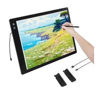 VEVOR Tablero de Luz Panel de Luz LED A2 con Brillo Regulable de 6 Niveles, Mesa de Luz Recargable para Trazado, Caja de Luz para Pintura con Diamantes, Animación, Bocetos, Dibujos, Estarcido, Negro