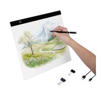 VEVOR Tablero de Luz Panel de Luz LED B4 Caja de Luz Portátil Ultradelgada, Mesa de Luz Alimentada por USB para Trazado, Caja de Luz para Pintura con Diamantes, Animación, Bocetos, Estarcido, Negro
