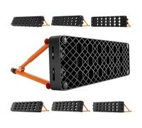 VEVOR Tablero de Rebote de Fútbol 99 x 24,5 cm, Reboteador de Fútbol de Doble Superficie, 3 Ángulos Ajustables, Panel de PP, Pared de Entrenamiento de Balón, para Habilidades de Pase y Reacción