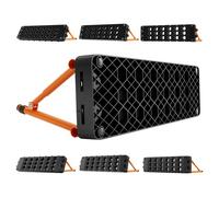 VEVOR Tablero de Rebote de Fútbol 99 x 24,5 cm, Reboteador de Fútbol de Doble Superficie, 3 Ángulos Ajustables, Panel de PP, Pared de Entrenamiento de Balón, para Habilidades de Pase y Reacción