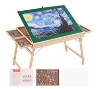 VEVOR Tablero de Rompecabezas 1500 Piezas Mesa de Rompecabezas 865x660 mm con 4 Cajones y Tapa Bandeja de Rompecabezas Inclinable Pies Plegables para Amantes de los Rompecabezas Niños Adultos