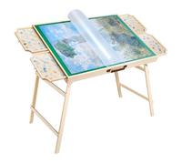VEVOR Tablero de Rompecabezas de 1500 uds con 4 Cajones y Tapa y Patas Plegables y Ángulo de Inclinación Ajustable, Sistema de Almacenamiento de Rompecabezas, Madera Pino, 890 x 660 x 60/650 mm