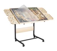 VEVOR Tablero de Rompecabezas Rodante 1500 Piezas con 4 Cajones y Cubierta, para Adultos, Sistema de Almacenamiento Organizador de Rompecabezas, para Pasar Tiempo con Amigos, 890 x 660 x 30 mm
