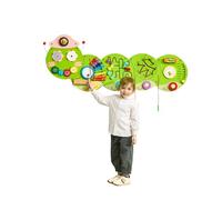VEVOR Tablero Montessori de Pared de Oruga para Niños Pequeños 3 a 12 Años, Panel Sensorial con 12 Juegos Interactivos de MDF para Guardería Aula Motricidad Fina Sala de Juegos Infantil y Juego Diario