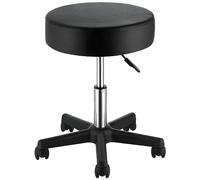 VEVOR Taburete de Oficina Carga 181 kg Taburete con Ruedas Rotación de 360° Altura Ajustable 51-71 cm Taburete Ergonómico con Sillín Cojín Grueso 39x45x6 cm Superficie de PU para Salón Oficina Clínica
