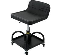 VEVOR Taburete de Taller Móvil Carga 135 kg Taburete de Mecánico con Ruedas Lisas Altura del Asiento de Taller Ajustable 40-52 cm con Bandeja de Herramientas para Mantenimiento Automotriz Coche Garaje