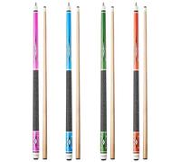 VEVOR Taco de Billar, 1473,2 mm y 510/538/566/595 g, Fabricado en Madera de Arce Canadiense, con Anillo de Conexión ABS, Adecuado para Bar, Hogar, Oficina, Juego Americano de 9 Bolas, 4 Piezas