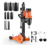 VEVOR Taladro de Núcleo Diámetro 20-202 mm Máquina Perforadora de Diamante | Perforación para Hormigón, Ladrillo, Mármol, 2500 W, Velocidad 850 RPM, con 8 Brocas y Soporte con Ruedas, en Seco y Húmedo