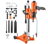 VEVOR Taladro de Núcleo Diámetro Máx. 200 mm Perforadora Manual de Diamante | Perforación para Hormigón, Ladrillo, 1500 W, 2 Velocidades 1000/2300 RPM, con 4 Brocas, en Húmedo y Seco, Kit de Accesorios