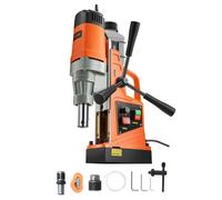 VEVOR Taladro de Núcleo Magnético 1550W Taladrador Magnético Profesional 13000N 500rpm Taladro Magnético Portátil Profundidad 50mm Diámetro de Perforación 50mm Sistema de Perforación Electromagnética