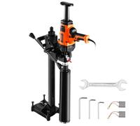 Taladro de núcleo VEVOR, taladro de núcleo de diamante portátil de 0,8 a 6,3 pulgadas de diámetro de perforación con soporte y broca de núcleo, taladro de núcleo de hormigón resistente de 2000 W, uso 