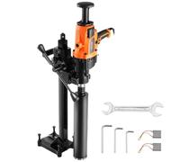 VEVOR Taladro de núcleo Portátil de 20-180 mm de Diámetro de Perforación con Soporte y Broca de Núcleo, Taladro de Núcleo de Hormigón de 2600 W, Uso Húmedo y Seco para Hormigón, Ladrillo, Mármol