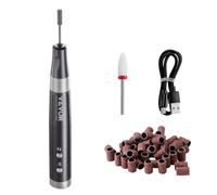 VEVOR Taladro de Uñas Eléctrico Inalámbrico, Máquina de Lima de Uñas Recargable de Velocidad Variable de 30.000 RPM, Pulidor de Pedicura de Manicura Portátil para Eliminación de Piel Muerta, Negro