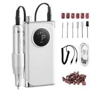 VEVOR Taladro de Uñas Eléctrico Recargable, Máquina de Lima de Uñas Inalámbrica Portátil de 40.000 RPM, Herramienta de Amoladora de Gel Acrílico para Manicura Pedicura Tallar Esmalte, 157 x 76 x 42 mm