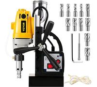 VEVOR Taladro Magnético, 1100 W Taladro de Núcleo Magnético con 11 PCS Brocas, 40 mm Taladro Magnético de Columna, 12000 N Taladro Electromagnético, Sistema de Perforación Electromagnética