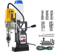 VEVOR Taladro Magnético 1100W Taladradora Magnético Profesional 11 kg 6 PCS Taladro de Núcleo Magnético Taladradora Magnético Profesional Taladro Magnético con Conexión al Cuello Base Magnética