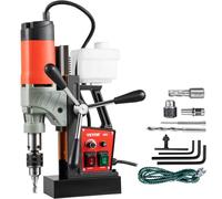 Vevor Taladro Magnético 1200W 1,57" Taladro de Base Magnética Núcleo Magnético Taladradora Magnético Profesional Taladro Magnético con Conexión al Cuello Fuerza Máxima Taladro Electromagnético