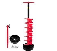 VEVOR Barrena para hielo, barrena para hielo de nailon diámetro de 6" broca para barrena para hielo longitud de 39" taladro con varilla de extensión de 11,8" broca con adaptador de taladro