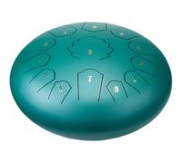 VEVOR Tambor de Lengüeta de Acero 305 mm 13 Notas Tambor de Mano C Mayor Tambor con 2 Mazos y Bolsa de Transporte Instrumento de Percusión de Tambor de Mano para Educación Musical y Yoga, Verde