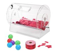 VEVOR Tambor de Lotería de Acrílico para Rifa Capacidad de 10000 Boletos o 300 Bolas Jaula de Juego de Bingo Transparente con 2 Llaves 565 x 1450 mm para Votación, Evento, Fiesta, Sala de Estar