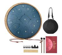 VEVOR Tambor de Mano Tambor Handpan en Menor con Mazos, Instrumento de Percusión con Bolsa de Transporte para Yoga, Meditación, Educación Musical de Principiantes, Dorado (330 mm)