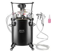 VEVOR Tanque a Presión para Pintura en Aerosol de Agitación Automática de 30 L Presión Ajustable de 70 PSI, Tanque de Pintura a Presión con Pistola Rociadora y Mangueras para la Decoración del Hogar