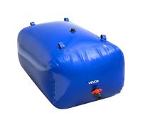 VEVOR Tanque de Agua Blanda, Depósito de Agua Flexible Plegable de PVC 1000D, Bolsa Flexible Portátil de Gran Capacidad de 400 L para Riego de Jardines, Camping y Prevención de Incendios, Azul