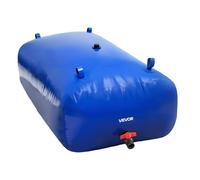 VEVOR Tanque de Agua Blanda, Depósito de Agua Flexible Plegable de PVC 1000D, Bolsa Flexible Portátil de Gran Capacidad de 540 L para Riego de Jardines, Camping y Prevención de Incendios, Azul