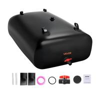 VEVOR Tanque de Agua Blanda, Depósito de Agua Flexible Plegable de PVC 1000D, Bolsa Flexible Portátil de Gran Capacidad de 1000 L para Riego de Jardines, Camping y Prevención de Incendios, Negro