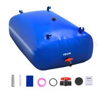 VEVOR Tanque de Agua Blanda, Depósito de Agua Flexible Plegable de PVC 1000D, Bolsa Flexible Portátil de Gran Capacidad de 330 L para Riego de Jardines, Camping y Prevención de Incendios, Azul