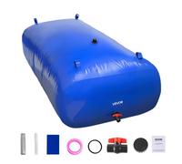 VEVOR Tanque de Agua Blanda, Depósito de Agua Flexible Plegable de PVC 1000D, Bolsa Flexible Portátil de Gran Capacidad de 1000 L para Riego de Jardines, Camping y Prevención de Incendios, Azul