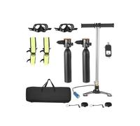 VEVOR Tanque de Buceo Portátil de 0.5 L, con Bomba para Buceo, Permite Respirar bajo el Agua de 5 a 10 Minutos, Profundidad de 30 m, Recargable, para Exploración Submarina, Aluminio 6061, Negro