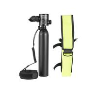 VEVOR Tanque de Buceo Portátil de 0,5 L, que Permite Respirar bajo el Agua de 5 a 10 Minutos, Profundidad de 30 m, Kit de Tanque Pulmonar para la Exploración y Rescate Submarino, 20 MPa, Negro
