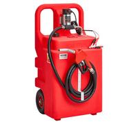 VEVOR Tanque de Combustible Portátil 121 L con Bomba de Transferencia de Combustible Eléctrica de 10 GPM, Manguera de 3,96 m, Boquilla Autosellante, Contenedor de Combustible para Diésel, Rojo