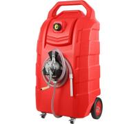 VEVOR Tanque de combustible Tanque de almacenamiento de gasolina portátil de 25 galones con ruedas bomba de transferencia manual tanque de gasolina diesel para automóviles, vehículos, barcos, rojo