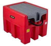 VEVOR Tanque de Diésel Portátil de Polietileno Tanque de Combustible Diésel de 58 Galones con Bomba de Transferencia de 12 V Almacenamiento de Diesel Rojo Flujo Máximo de 10,6 GPM para Camión Tractor