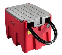 VEVOR Tanque de Diésel Portátil, Tanque de Combustible de Capacidad de 220 L con Bomba de Transferencia Eléctrica y Manguera de Goma de 3,9 m, Contendor de Transferencia de Diésel de PE, Rojo