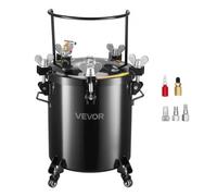 VEVOR Tanque de Presión para Pintura en Aerosol, 40 L, con 3 Conectores Rápidos UE/AU/EE. UU. para Aficionados al Bricolaje o Artistas de Estudio, 4 Ruedas, hasta 0,55 MPa, 450 x 450 x 740 mm
