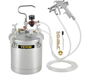 VEVOR Tanque de presión de Pintura, Tanque de presión Comercial de 2.5 galones, Pistola de pulverización de alimentación de Pintura a presión de 10 litros, Boquilla de 3 mm, pulverizador de Pintura
