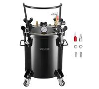 VEVOR Tanque de Presión para Pintura en Aerosol, 20 L, con 2 Conectores UE/AU para Proyectos de Bricolaje y Creación de Arte, Contenedor de Pintura de Gran Diámetro y 4 Ruedas, 390 x 340 x 580 mm