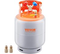 VEVOR Tanque de Recuperación de Refrigerante Capacidad de 50 libras Tanque Cilíndrico Portátil 400PSI con Válvula Y para Líquido Vapor Recipiente de Recuperación de Alto Sellado para R22/R134A/R410A