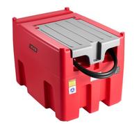 VEVOR Tanque Portátil para Diésel y Gasolina de 440 L con Bomba de Transferencia Eléctrica, Manguera de 3,8 m y Boquilla de Repostaje Automática, Tanque para Transporte de Combustible, Rojo