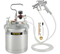 VEVOR-tanque rociador de pintura a presión, 10L/2,5 galones, con pistola pulverizadora y manguera para exteriores del hogar o pulverización de pintura comercial