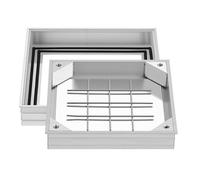 VEVOR Tapa de Alcantarilla Empotrada con Marco de Aleación de Aluminio, Tapa de Cisterna Cuadrada 30 x 30 cm, Cubierta de Inspección de Canal de Drenaje Integrada para Pavimentos, Jardines, Patios