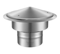 VEVOR Tapa de Chimenea Φ150 mm Sombrero de Chimenea Base Redonda Tapa de Cubierta de Acero Inoxidable 304 Protector contra Pájaros Viento y Lluvia con Accesorios para Varios Tipos de Chimeneas