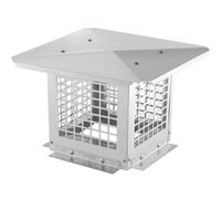VEVOR Tapa de Chimenea 229x229 mm Sombrero de Chimenea Base Cuadrada Tapa de Cubierta de Acero Inoxidable 304 Protector contra Pájaros Viento y Lluvia con Accesorios para Diferentes Tipos de Chimeneas