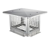 VEVOR Tapa de Chimenea 332x229 mm Sombrero de Chimenea Base Cuadrada Tapa de Cubierta de Acero Inoxidable 304 Protector contra Pájaros Viento y Lluvia con Accesorios para Diferentes Tipos de Chimeneas