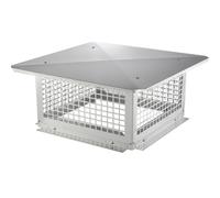 VEVOR Tapa de Chimenea 432x432 mm Sombrero de Chimenea Base Cuadrada Tapa de Cubierta de Acero Inoxidable 304 Protector contra Pájaros Viento y Lluvia con Accesorios para Diferentes Tipos de Chimeneas